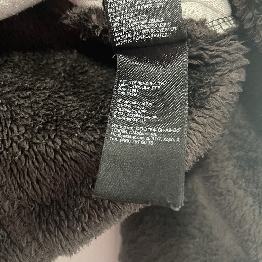 North Face Jacket Womens Medium Brown Fleece Full Zip Hooded Outdoors Coat Warm - Picture 7 of 11